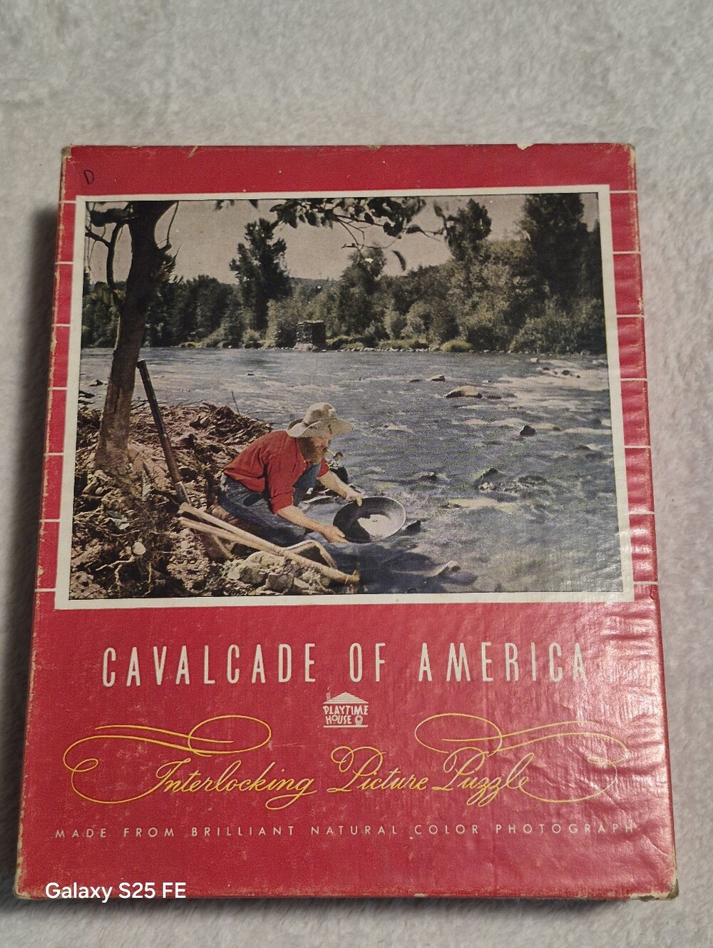 Vintage 1946 Cavalcade of America Gold Prospector Jigsaw Puzzle